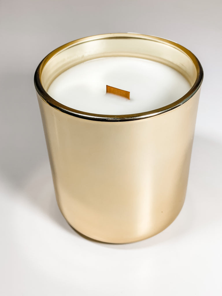 Gold Glass Candle