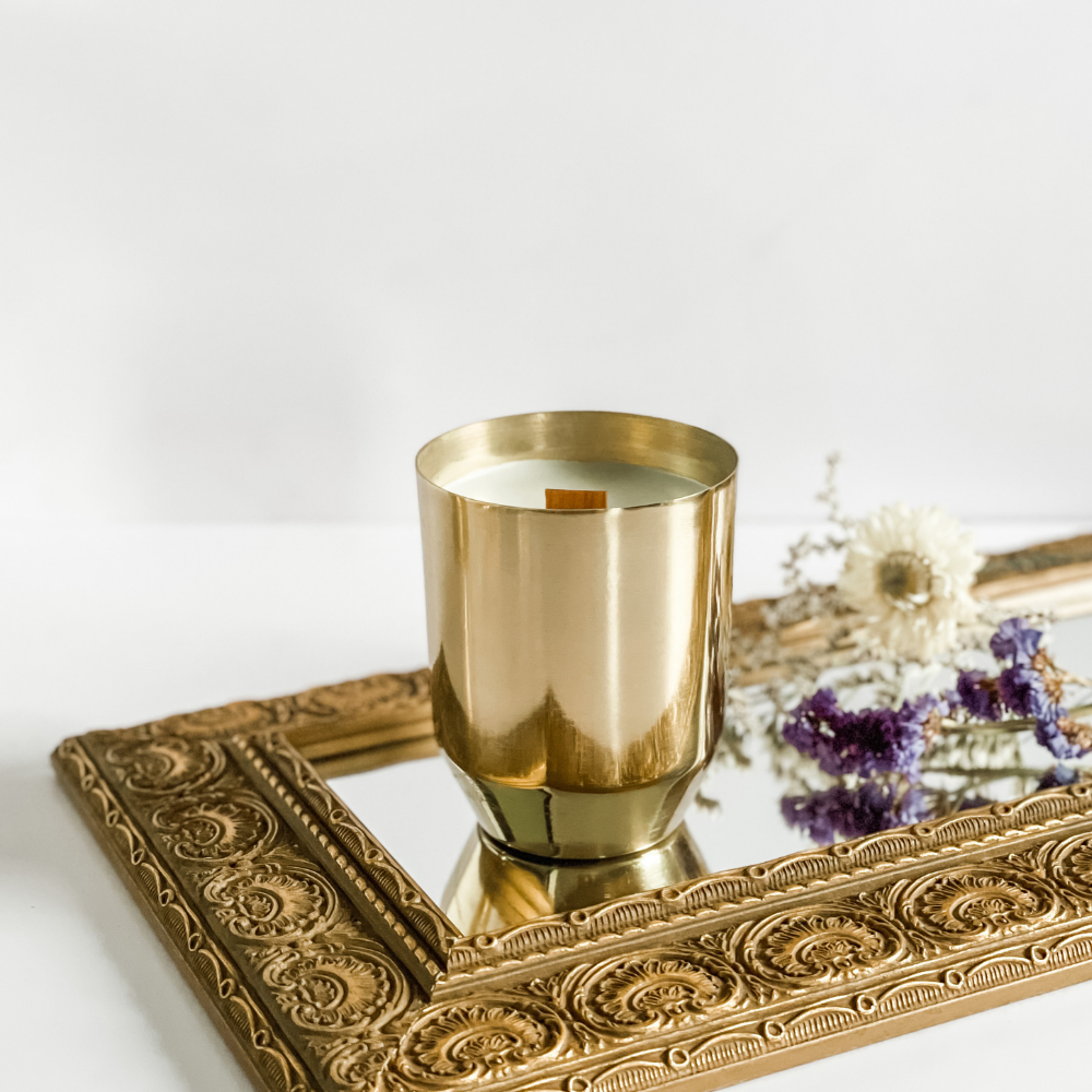 decorative brass candle