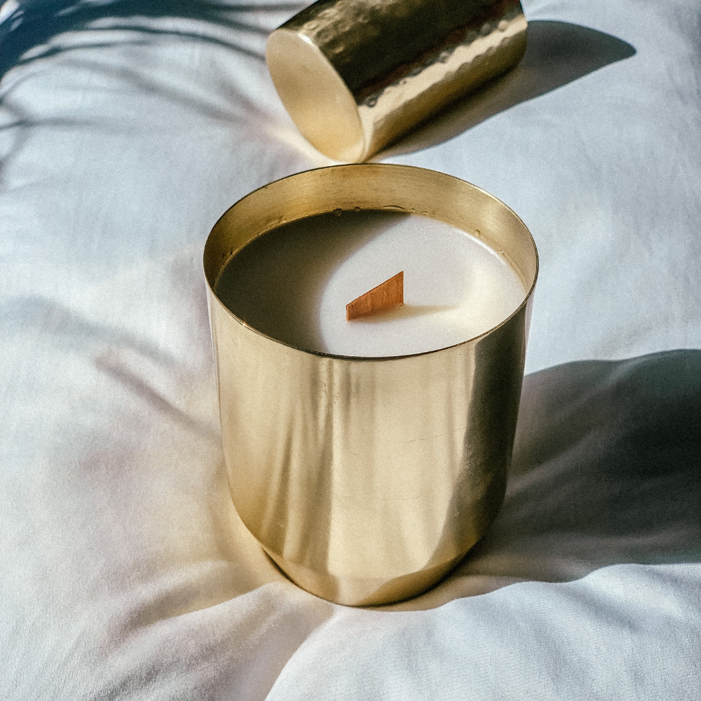 Gold Brass Jar Candle