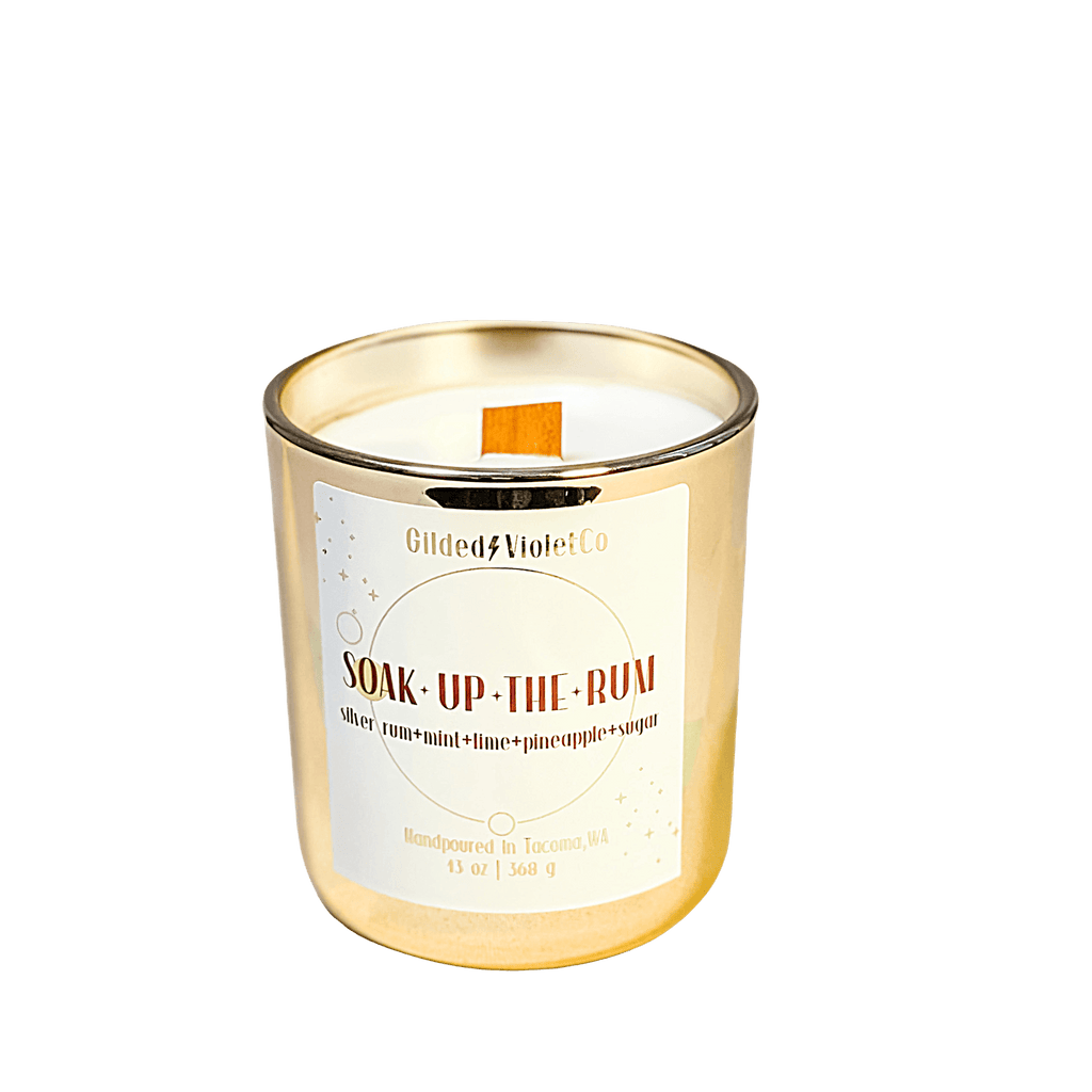Gold Glass Candle